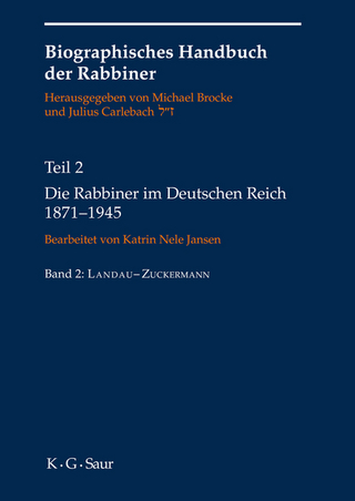 Die Rabbiner im Deutschen Reich 1871-1945 - Michael Brocke; Julius Carlebach
