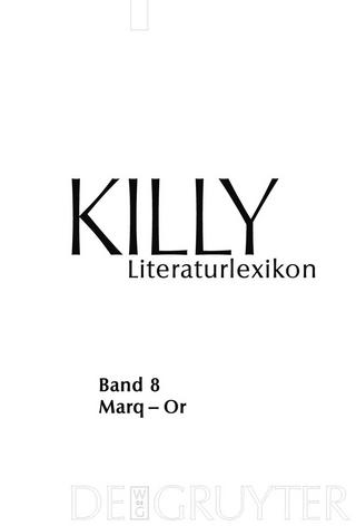 Marq - Or - Walther Killy; Wilhelm Kühlmann