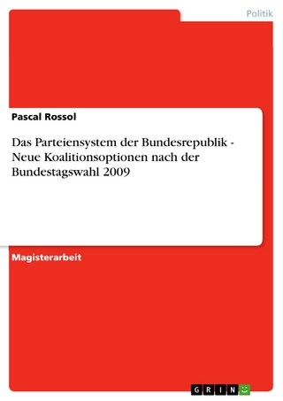 Das Parteiensystem der Bundesrepublik - Neue Koalitionsoptionen nach der Bundestagswahl 2009 - Pascal Rossol