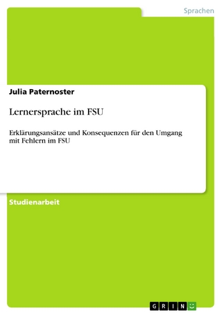 Lernersprache im FSU - Julia Paternoster
