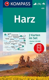 KOMPASS Wanderkarten-Set 450 Harz (2 Karten) 1:50.000