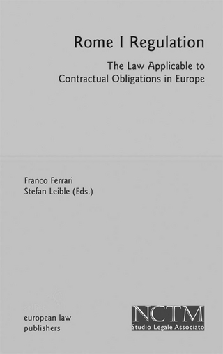 Rome I Regulation - Franco Ferrari; Stefan Leible