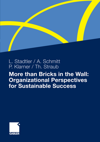 More than Bricks in the Wall: Organizational Perspectives for Sustainable Success - Lea Stadtler; Lea Stadtler; Achim Schmitt; Achim Schmitt; Patricia Klarner; Patricia Klarner; Thomas Straub; Thomas Straub