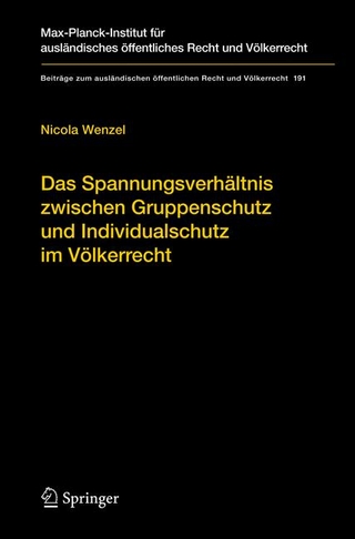 Das Spannungsverhältnis zwischen Gruppenschutz und Individualschutz im Völkerrecht - Nicola Wenzel