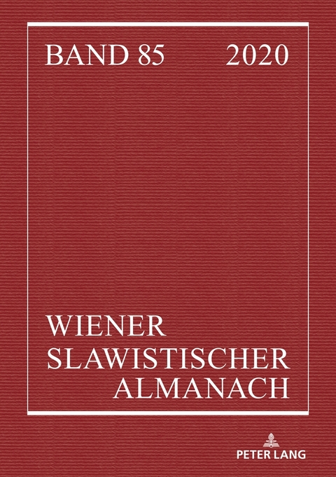Wiener Slawistischer Almanach Band 85/2020 - 
