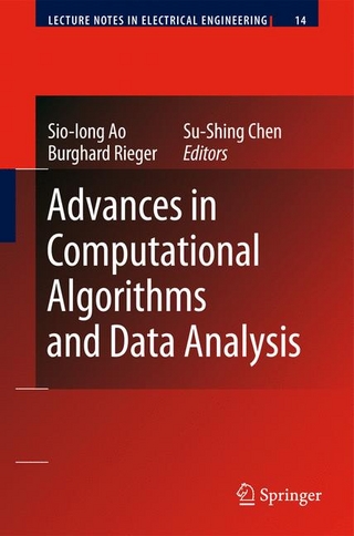 Advances in Computational Algorithms and Data Analysis - Sio-Iong Ao; Sio-Iong Ao; Burghard B. Rieger; Burghard B. Rieger; Su-shing Chen; Su-shing Chen