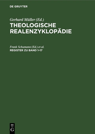 Theologische Realenzyklopädie / Register zu Band 1?17 - Frank Schumann; Michael Wolter